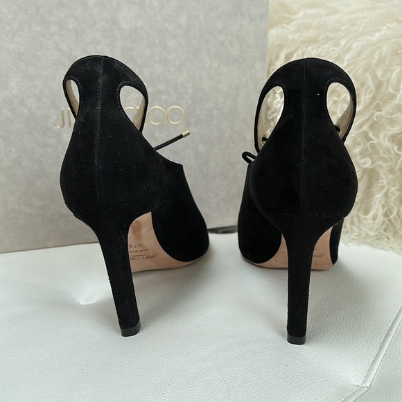 Jimmy Choo "Sayra" black suede heels - Picture 5 of 8